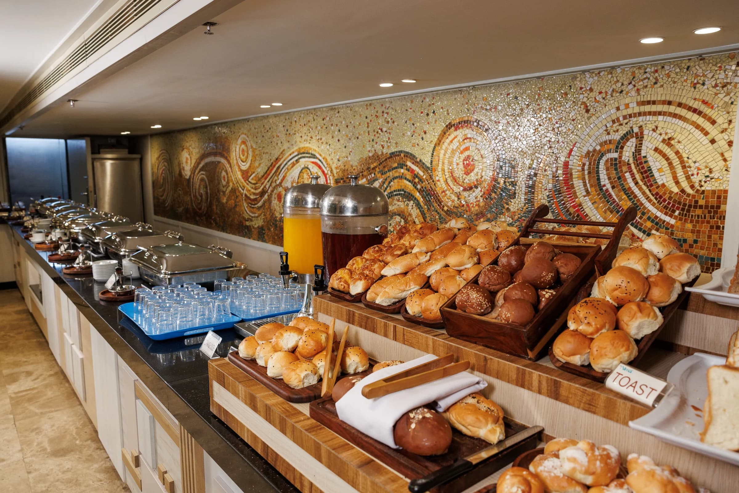Breakfast buffet on the M/S Alma