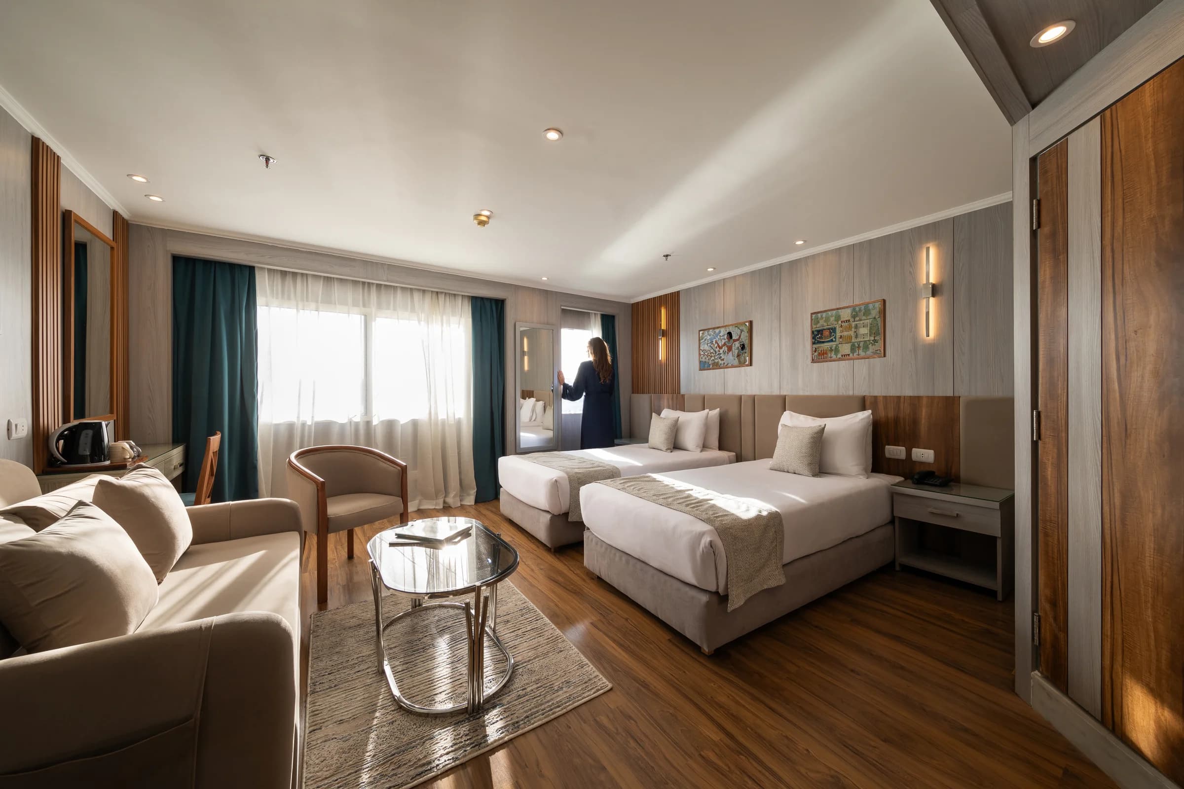 Twin cabin on the M/S Chateau Lafayette