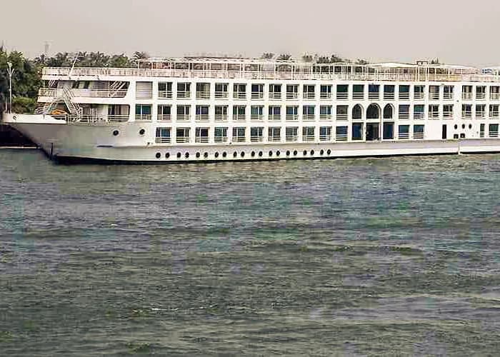 The M/S Ciela Nile Cruise moored on the Nile