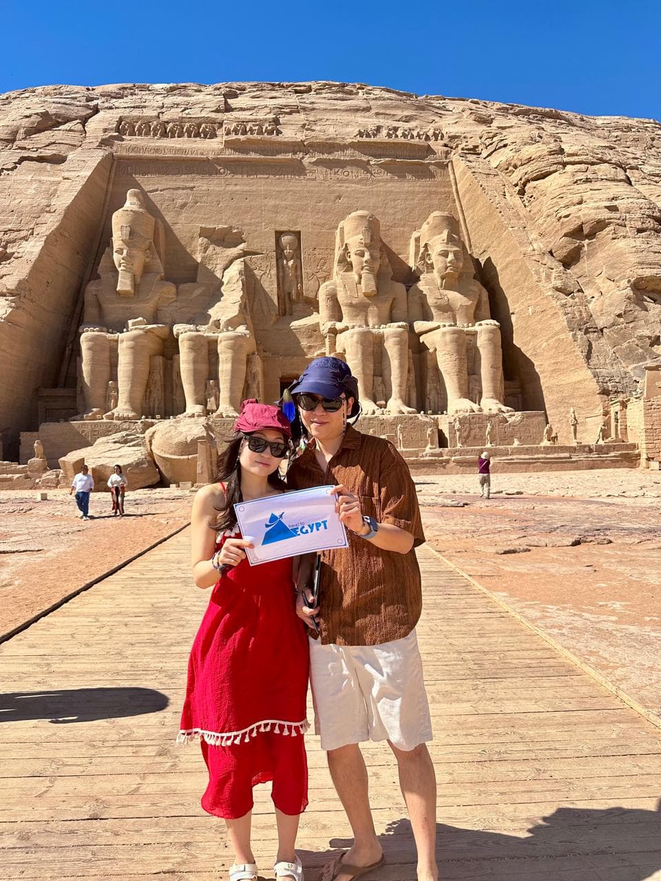 Guests visiting Abu Simbel from Aswan
