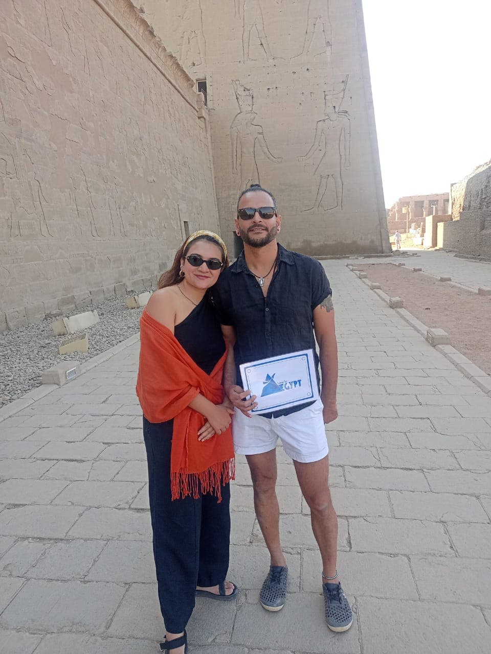 Guests visiting an ancient temple in Luxor